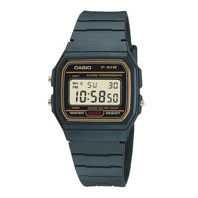Мужские часы Casio Collection F-91WG-9QJH Black Gold Web Exclusive Japan Model, Мужские часы