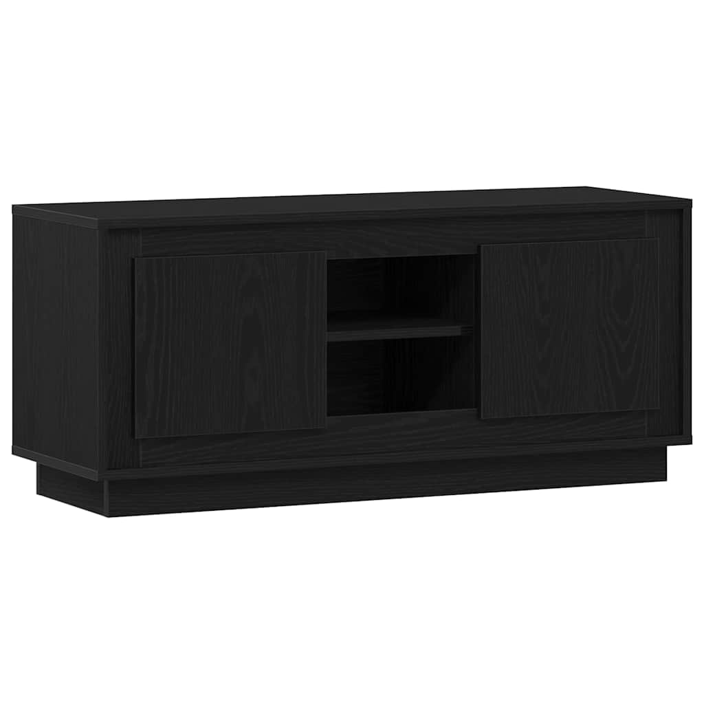 TV Cabinet Black Oak Effect 102 x 35 x 45 cm Engineered Wood