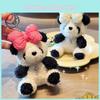 Charming Plush Panda Keychain With Bow Soft Material Perfect For Girls Accessories