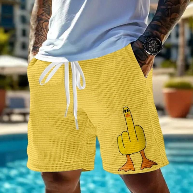 Mens Loose Quick Dry Beach Shorts 3D Print Athletic Casual
