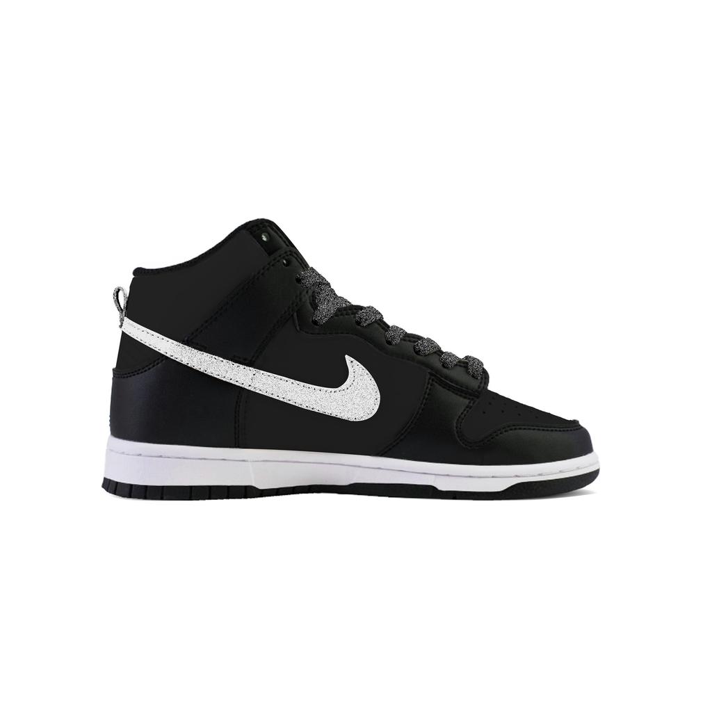 Nike Dunk Blackberry Silverberry Abrasion Resistant High top Skateboard Shoes Women's Silver Black DD1869-103(Team1274-)