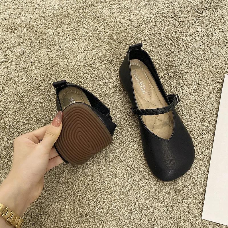 2024Shallow Mouth Casual Woman Shoe Square Toe Female Footwear Elegant Soft Autumn Modis Comfortable Moccasin Dress Fall Summer