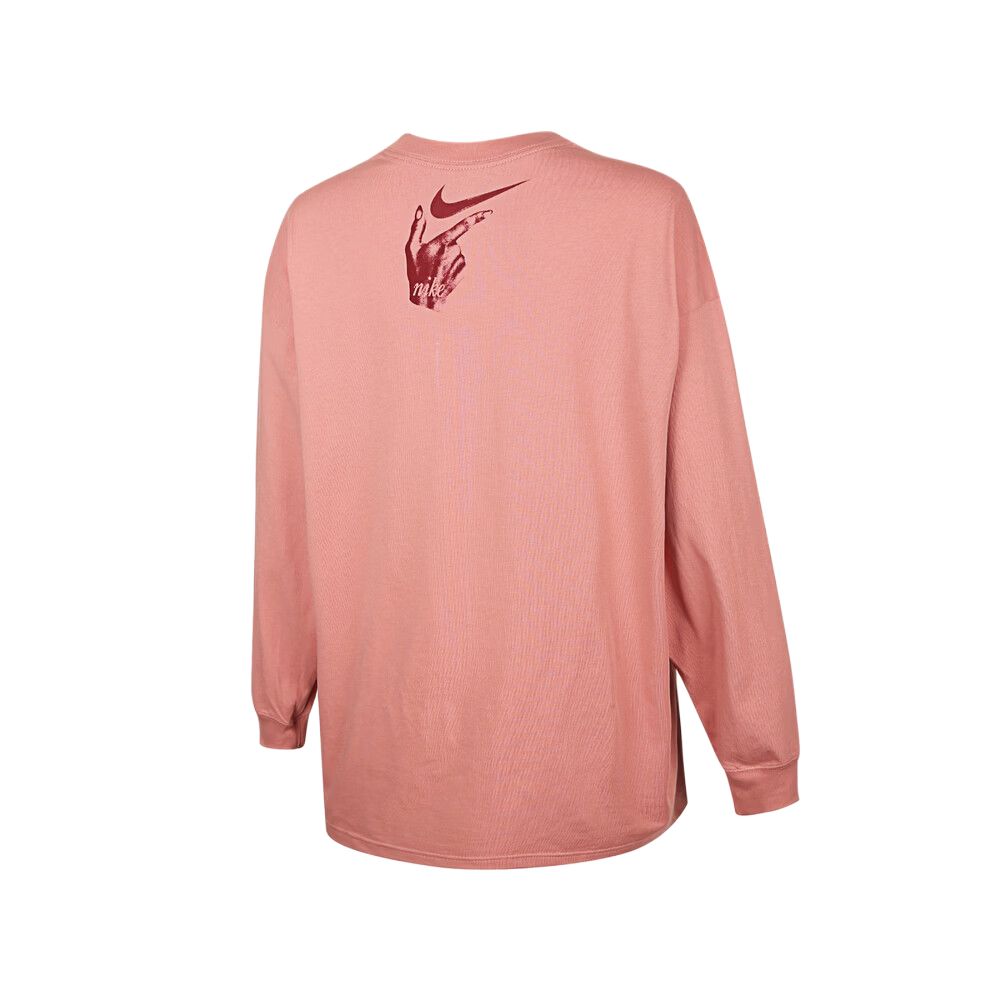 Nike Спортивный пуловер с круглым вырезом, повседневная футболка с длинным рукавом, женские топы IH7696-618