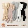 Winter Infant Baby Girls Polar Fleece Lining Stripes Leggings Plus Thick Warmth Cotton Tights Toddler Kids Keep Warm Pantyhose