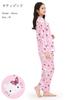 Hello Kitty Shirt Pajamas Powder Stretch Long Sleeve Long Pants Top and Bottom Set Room Wear Loungewear [SAZAC] Women's (Pink/M/SAN1906)