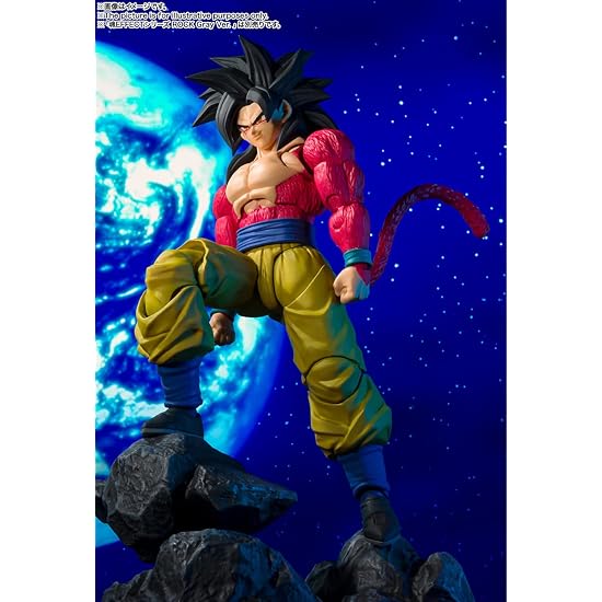 TAMASHII NATIONS S.H.Figuarts Dragon Ball Z Супер Сайян 4 Сон Гоку, Прибл.. 150 мм, ПВХ и АБС, Предварительно собранный