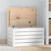 823615 vidaXL Storage Box White 59.5x36.5x33 Cm Solid Pine Wood
