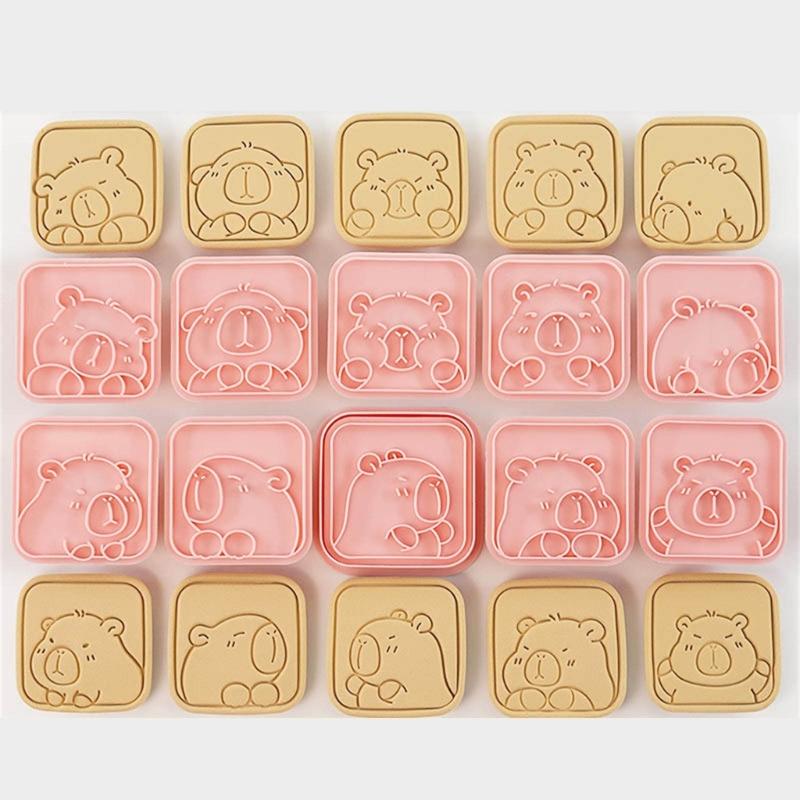 10Pieces Delicate Capybara Cookie Cutter Set Biscuits Stamp For Exciting Baking Projects And Pleased DIY Experience