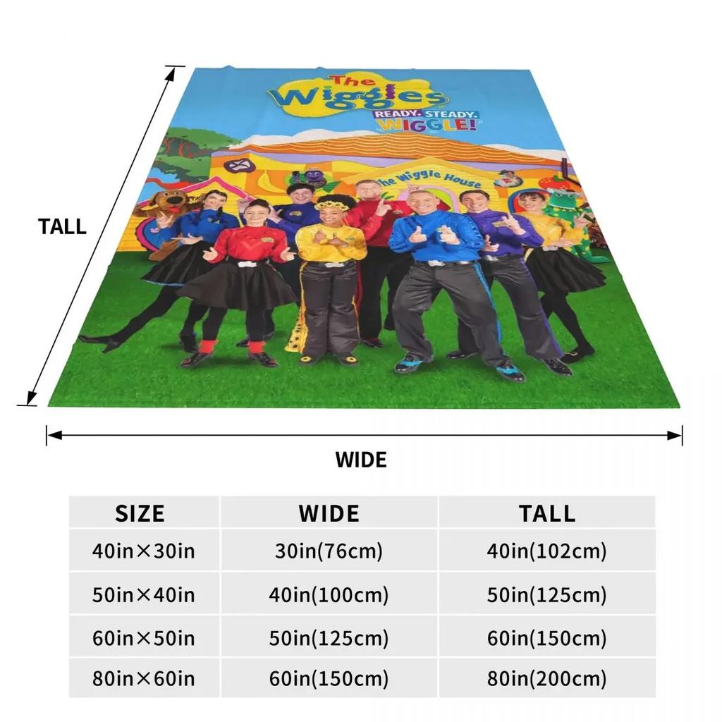 Плед The Wiggles из микрофлиса Четыре размера Уютный для спальни Отличный подарок
