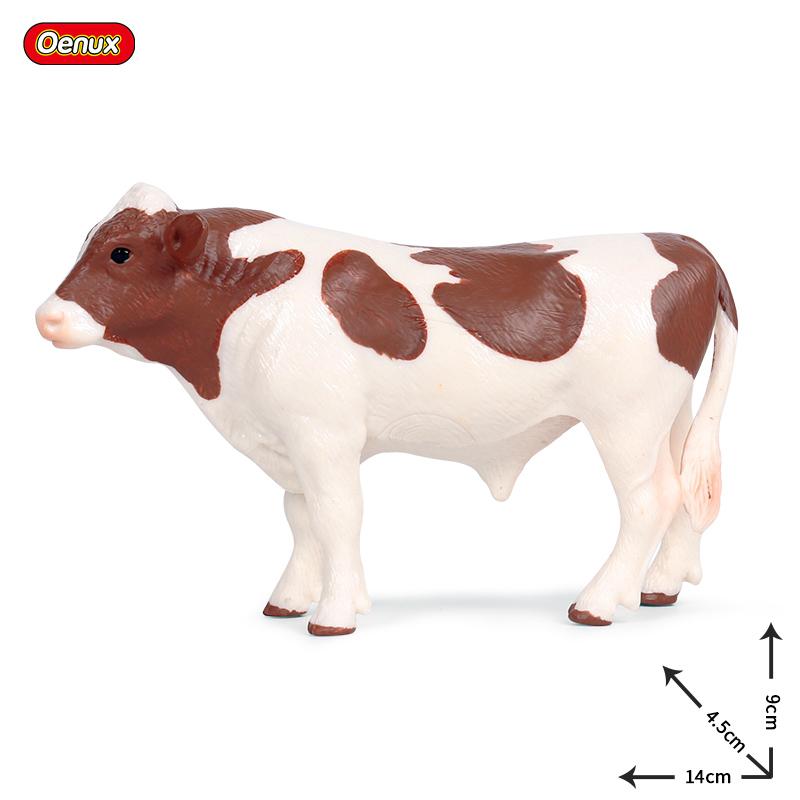 Oenux Симуляция Милые Фермерские Животные Молочная Корова Крупный Рогатый Скот Теленок Ангус Бык Вол Бык Буйвол Модель Фигурки Игрушка Развивающая Милая Подарок Ребенку