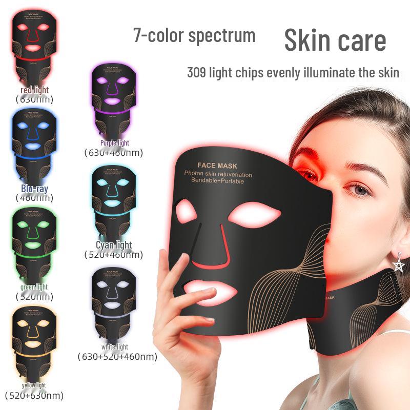 7-Color LED Silicone Photon Facial Rejuvenation Mask
