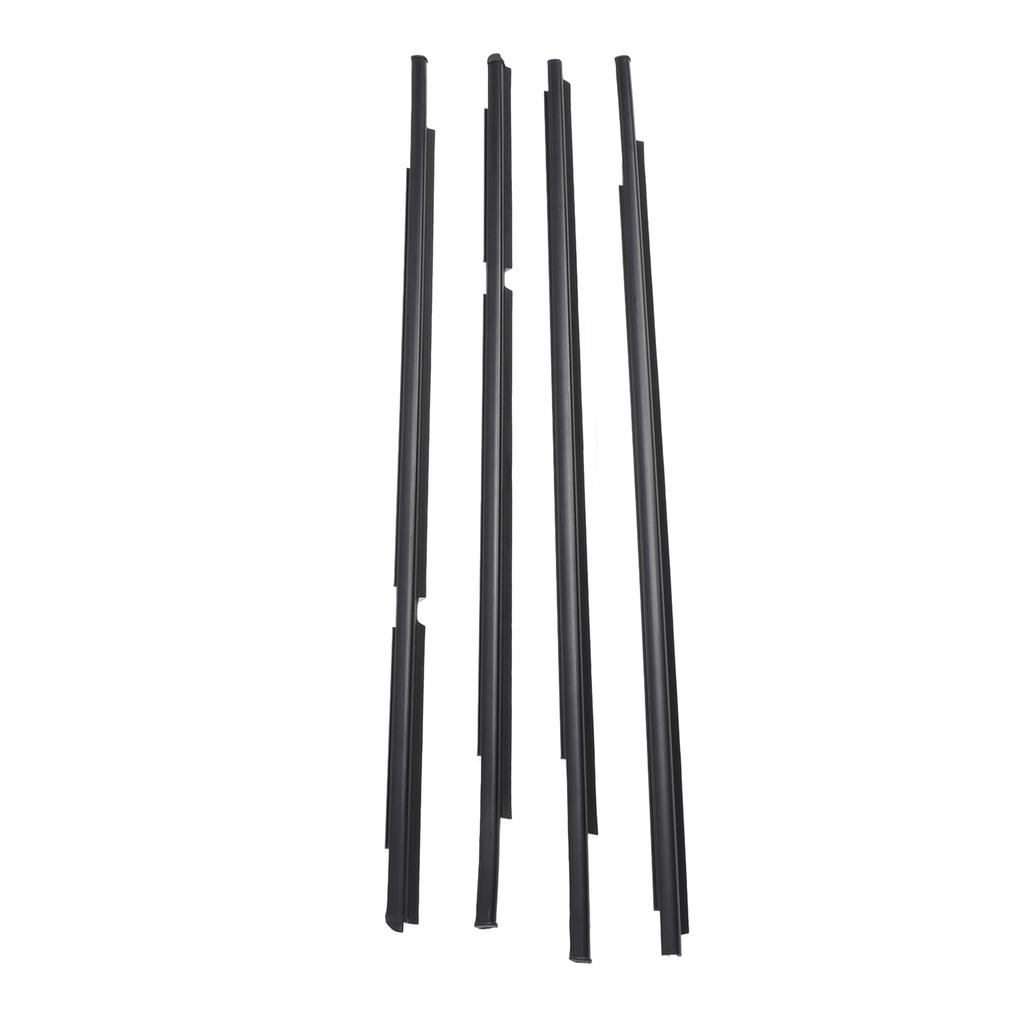 4 шт. Уплотнитель окна двери автомобиля 68160‑52110 Уплотнительная полоса окна Молдинг Отделка для Yaris 2005‑2011