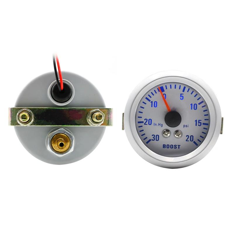Турбо-датчик 52 мм (2 дюйма) -30 до 20 psi, 12 В, Синяя подсветка