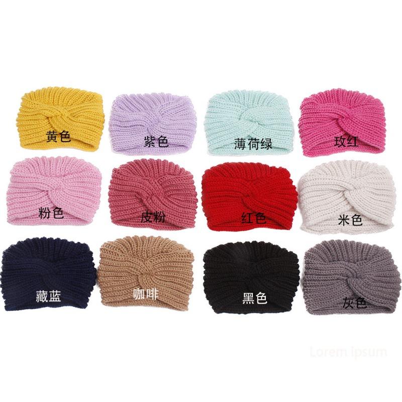 Autumn and Winter New Children's Warm Knotted Wool Hat, Baby Comfortable Pullover Hat, Baby Hat