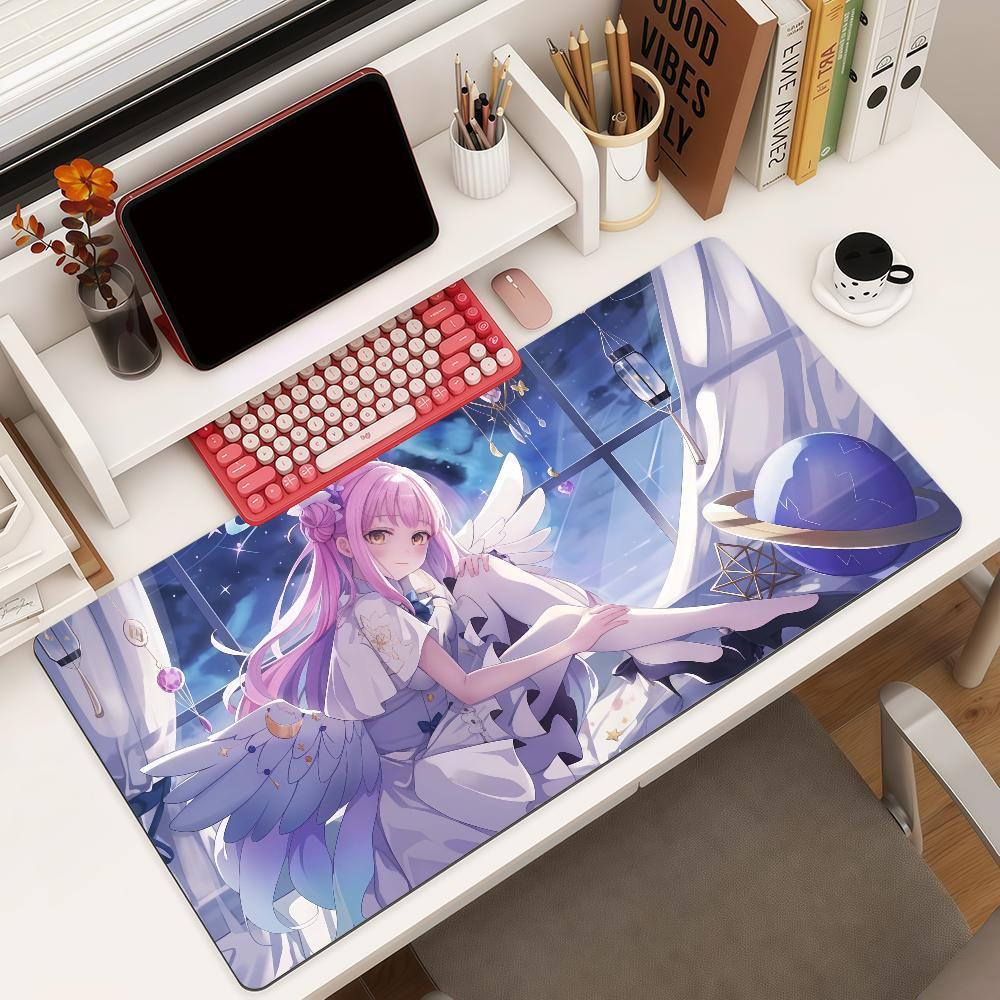 Blue Archive Mika Mouse Pad Square Office Gaming Desk Mat Waterproof Non-Slip Rubber Decorative