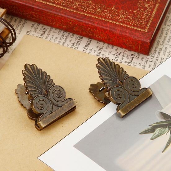 Металлические зажимы для бумаги в виде листьев, винтажные металлические зажимы для книг для TN-журнала, скрапбукинга, с дизайном дерева, декоративные, офисные, школьные принадлежности