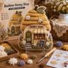 Whimsical Village Creative 3D Fabric Poke Art DIY Kit Mushroom Cottage Village Hand‑Poking Craft Making Set For Adults Beginners