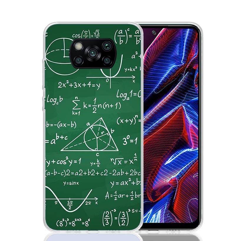 Physics Chemical Mathematics Phone Case For Xiaomi Poco X7 X6 X5 Pro F7 Ultra Redmi 15C 15 13 13C 12 12C 10 10A 10C 9 9A 9C 9T C