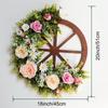 Весеннее колесо - Декоративный венок для улицы с пасторальной сценой