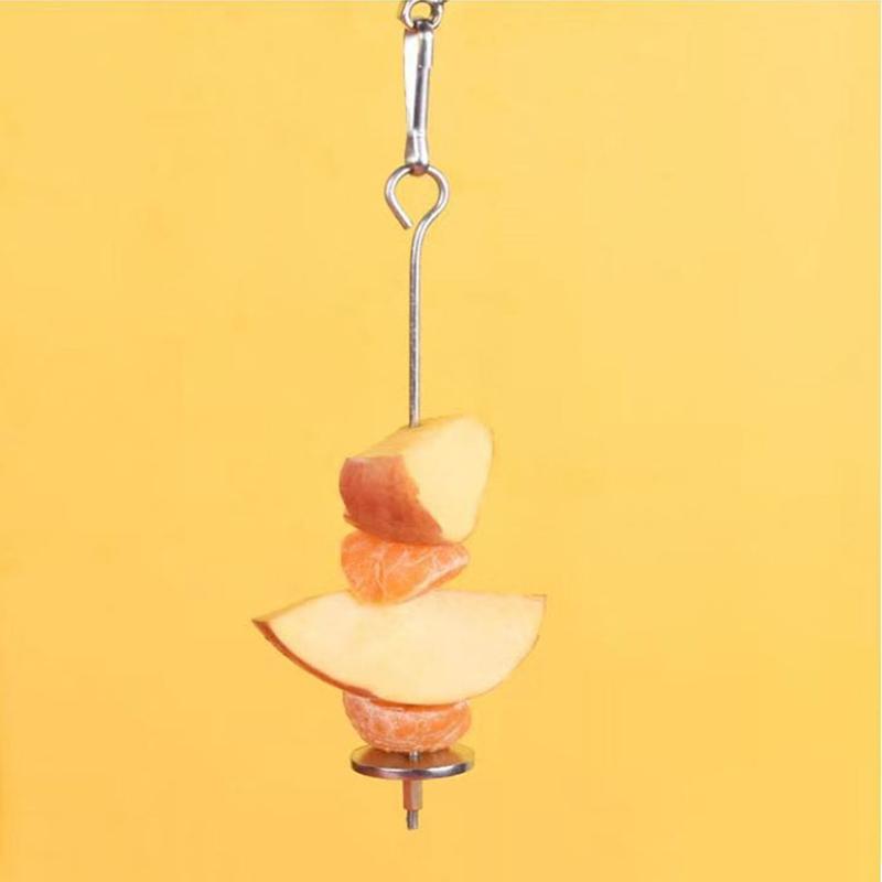 Parrot Stainless Steel Fruit Fork Toy Bird Cage Supplies Fruit Insert Bird Feeder Pet Parrot Accessories Pet Bird Supplies