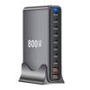 Быстрое зарядное устройство 800 Вт GaN 3.0 USB Type-C, 10-портовое PD-зарядное устройство 5C3A для мобильных телефонов и планшетов, портативное и удобное