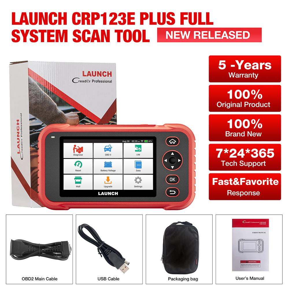 [Распродажа] LAUNCH X431 CRP123 CRP123 E OBD2 Сканер Диагностический инструмент для систем ABS/SRS/Трансмиссии/Двигателя Бесплатное обновление на всю жизнь