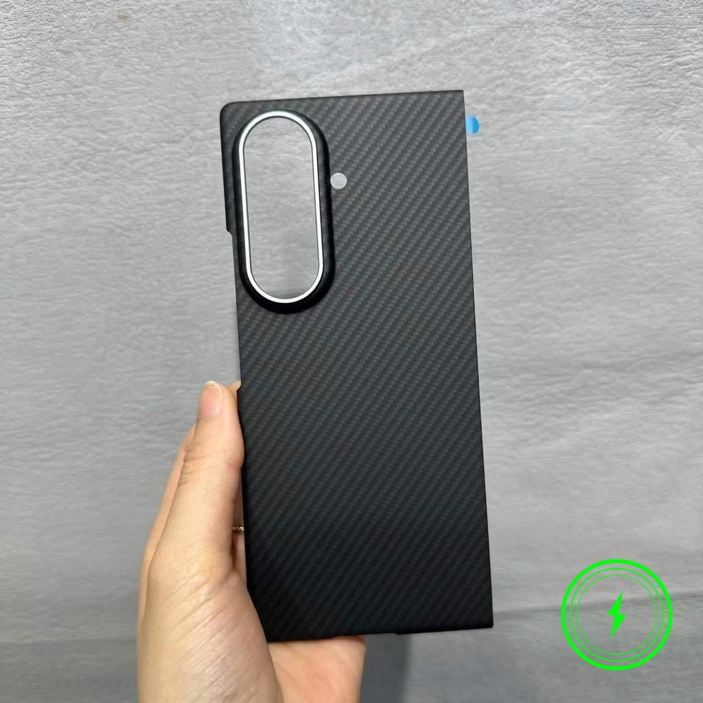 High Quality 600D Carbon Fiber Texture PC Magnetic Case for For Samsung Galaxy Z Fold 8Ultra 7 6 5 Wireless Charge Protect Cover