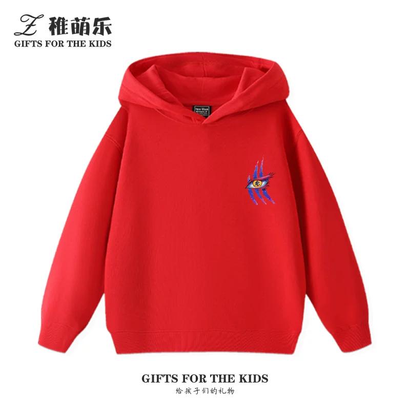 Sudaderas con capucha para niños con estampado de Demon Slayer, sudaderas informales de otoño/invierno para niños y niñas.