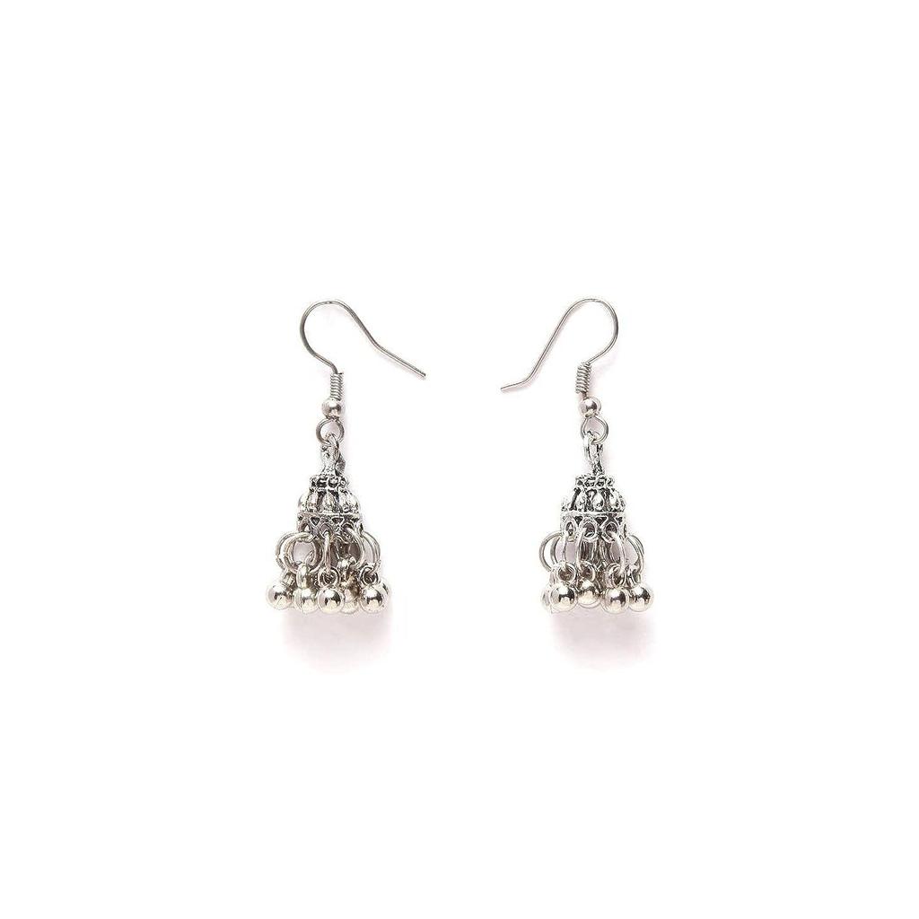 Shining Diva Fashion Последний стильный традиционный набор украшений из окисленного серебра для женщин