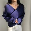 Women Short Cardigan Knitted Sweater Autumn Winter Long Sleeve V Neck Jumper Cardigans Casual Sweaters for Women Fashion