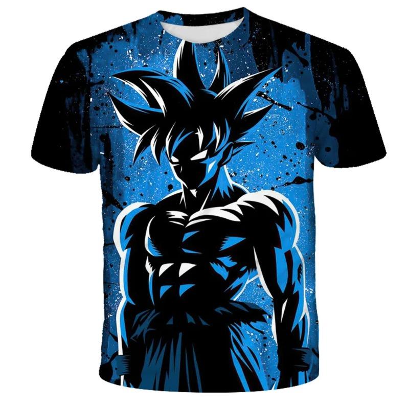 Летняя футболка Dragon Ball 2026 Детские Топы Футболка Аниме Фигурки Сон Гоку Супер Сайян Футболка Футболки для Мальчиков Детские С коротким рукавом