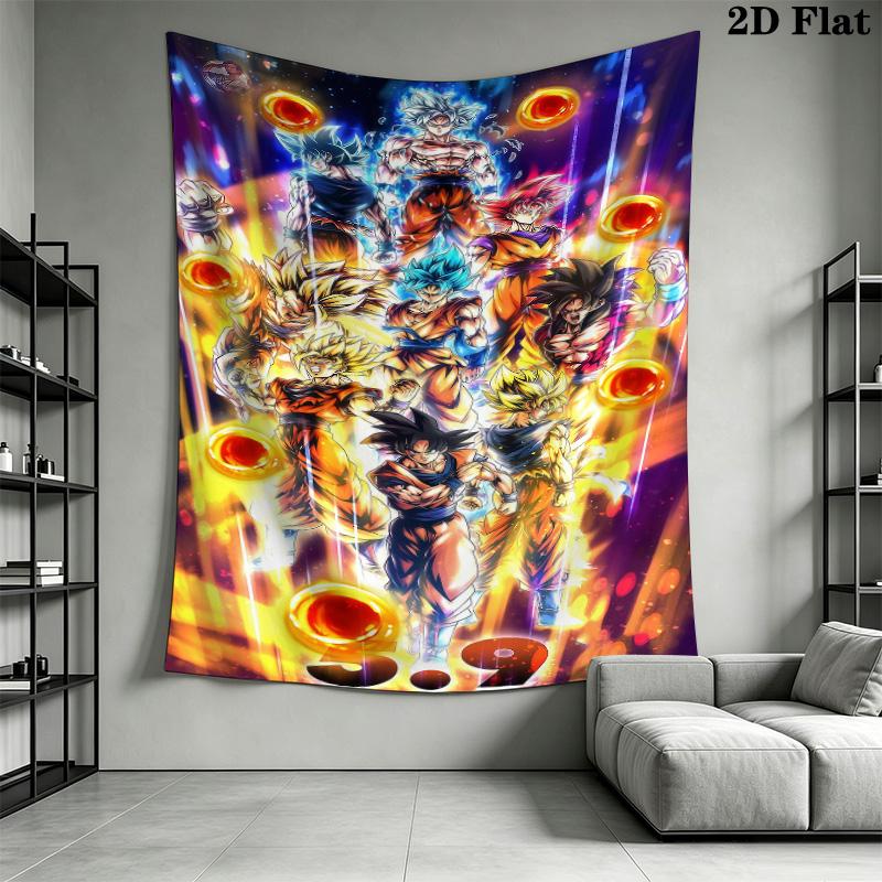 Dragon Ball Super Wall Tapestry Aesthetic Wall Hanging Printed Fabric Blanket Decorative Tapestries For Bedroom Living Room Home Decor
