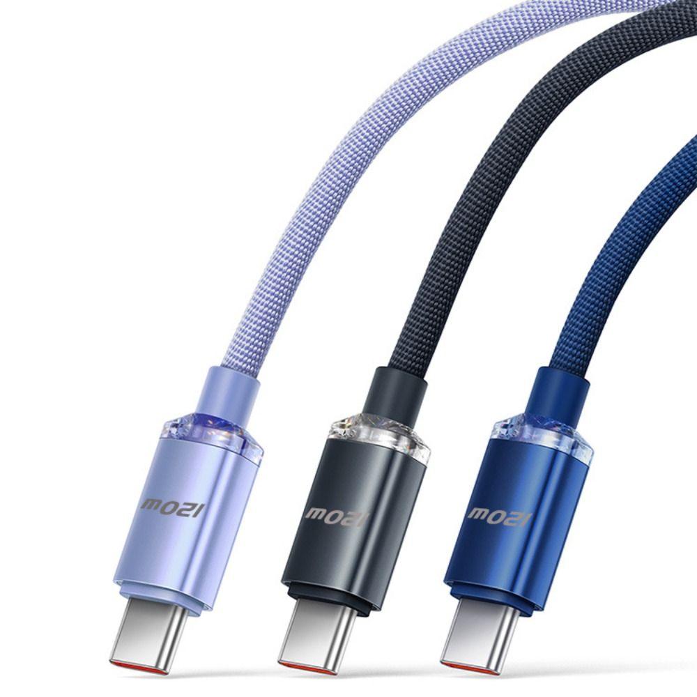 120W 6A 120W USB Type C Cable USB C 120W 6A Fast Charging Wire Type C Cable Data Transfer