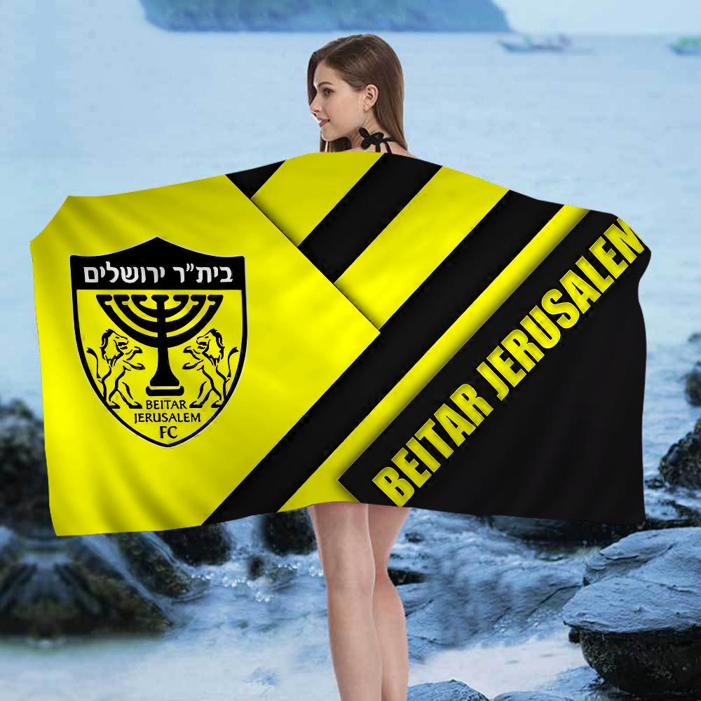 B-Beitar J-Jerusalem F-FC Пляжное полотенце Мультяшное Милое Летнее Детское Большое Банное полотенце Микрофибра Впитывающее для Плавания Путешествий