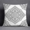 Gray Low White Flower Pattern Home Decoration Pillowcase Square Pillowcase Home Office Decoration Cushion Cover