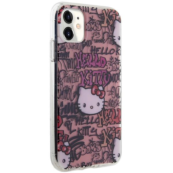 Hello Kitty HKHCN61HDGPTP iPhone 11 / Xr 6.1" pink/pink hardcase IML Tags Graffiti