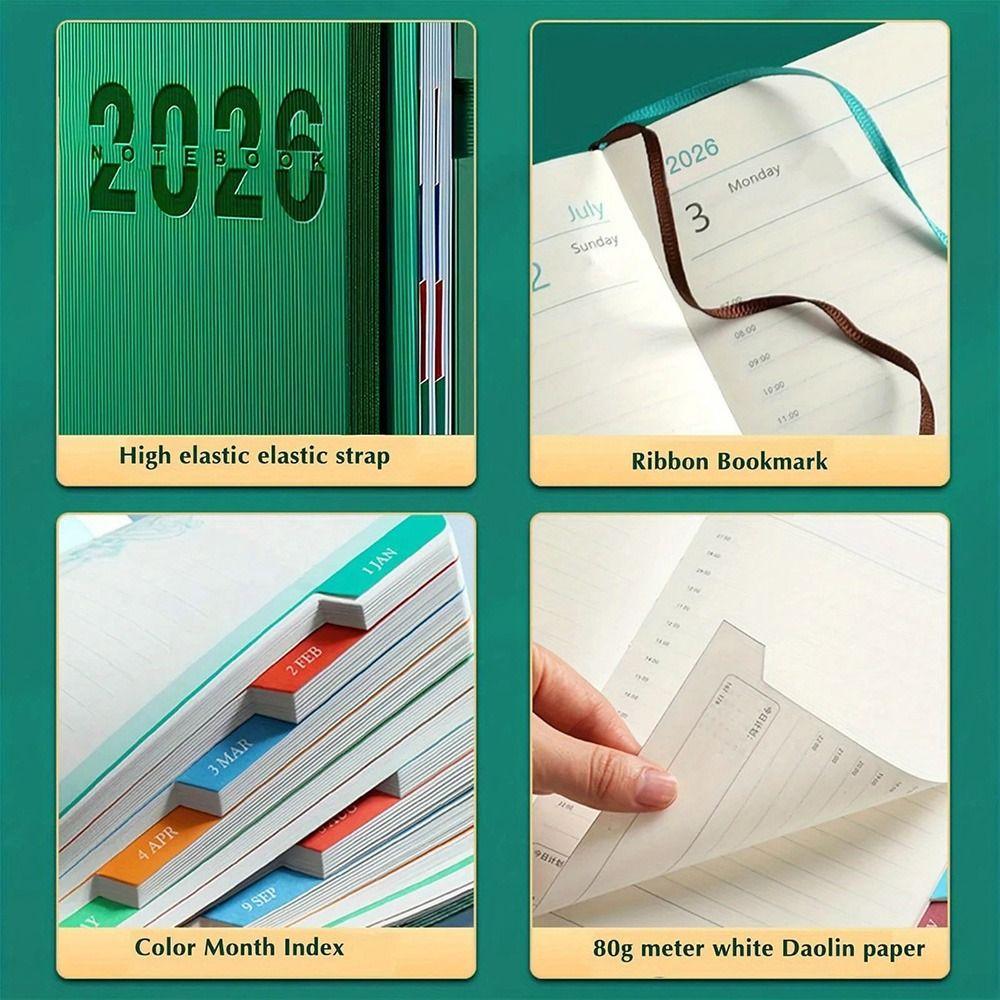 Wear-resistant 2026 Schedule Planner Notepad 12 Months To-do List Notebook Business