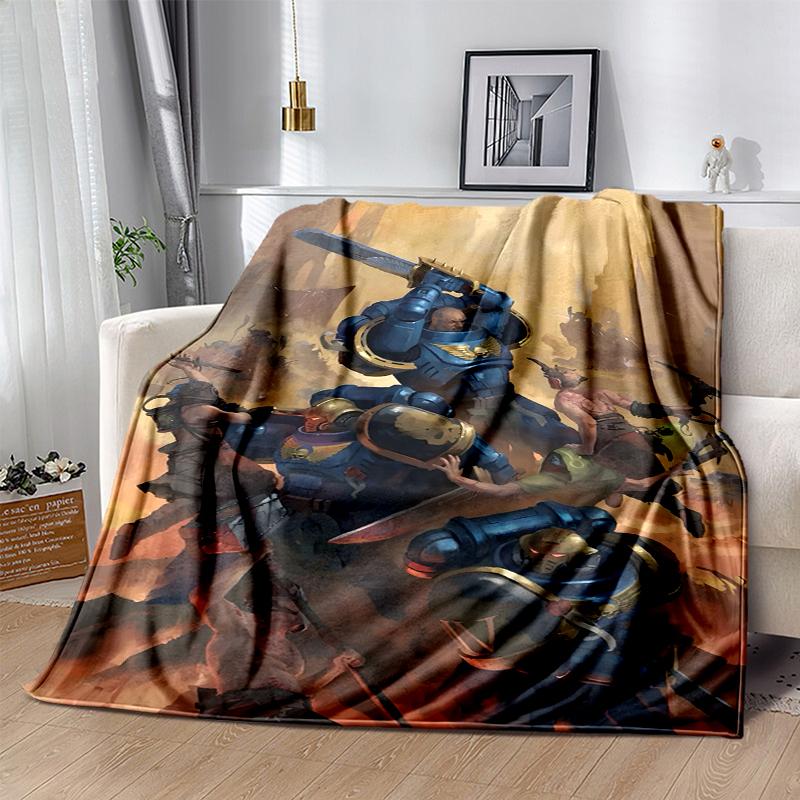 warhammer Flannel Blanket Soft Warm All-Season Throw, Design for Camping, Car Travel, Hiking Sofa, Bed, Office Perfect Gift for Parties
