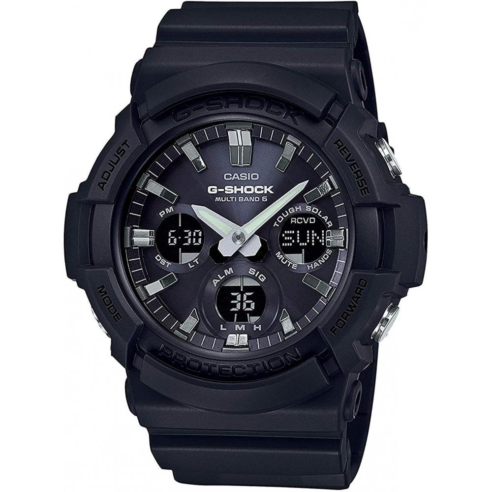 CaSio Men S G Shock Radio Solar Watch Waterproof Black Gaw 100b 1a