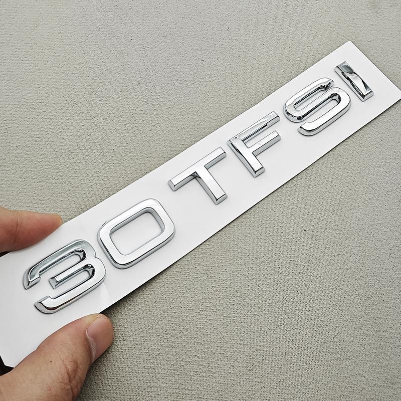 3D ABS Chrome Black Car Styling 30 35 TFSI Rear Trunk Badge Emblem For Audi A3 8V A4 B9 30TFSI 35TFSI Auto Exterior Accessories