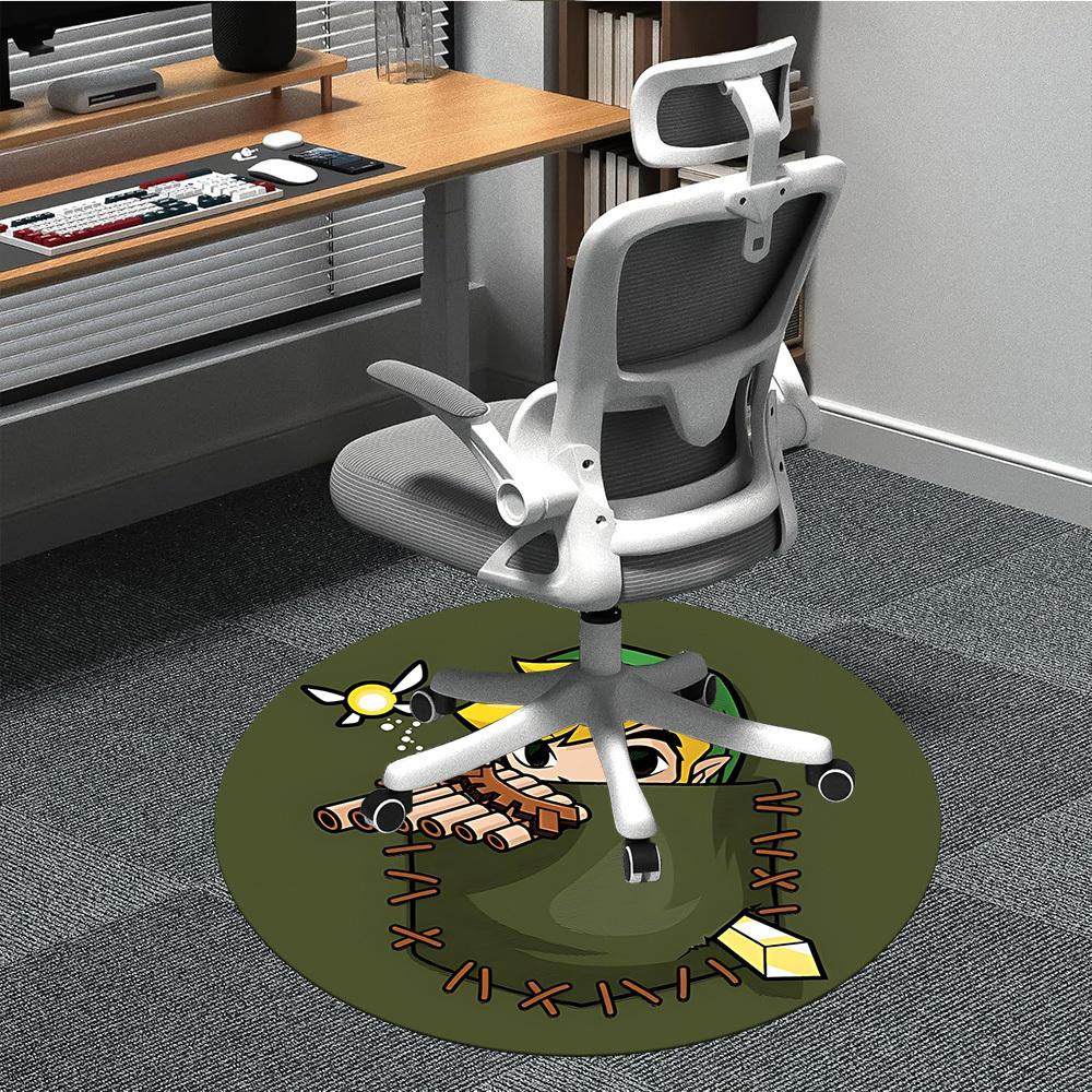 1pc Legend of Zelda Pan Flute Office Round Area Rug, Under Office Chairs Bedroom Living Room Home Decor, Available in Various Sizes