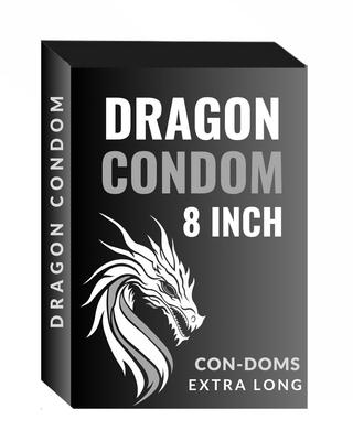 Презервативы Dragons Cond-ome Для Мужчин 8 дюймов для регулярного использования | Ультра Мягкие | Длительного Действия | Дополнительное Удовольствие | Большой Размер |
