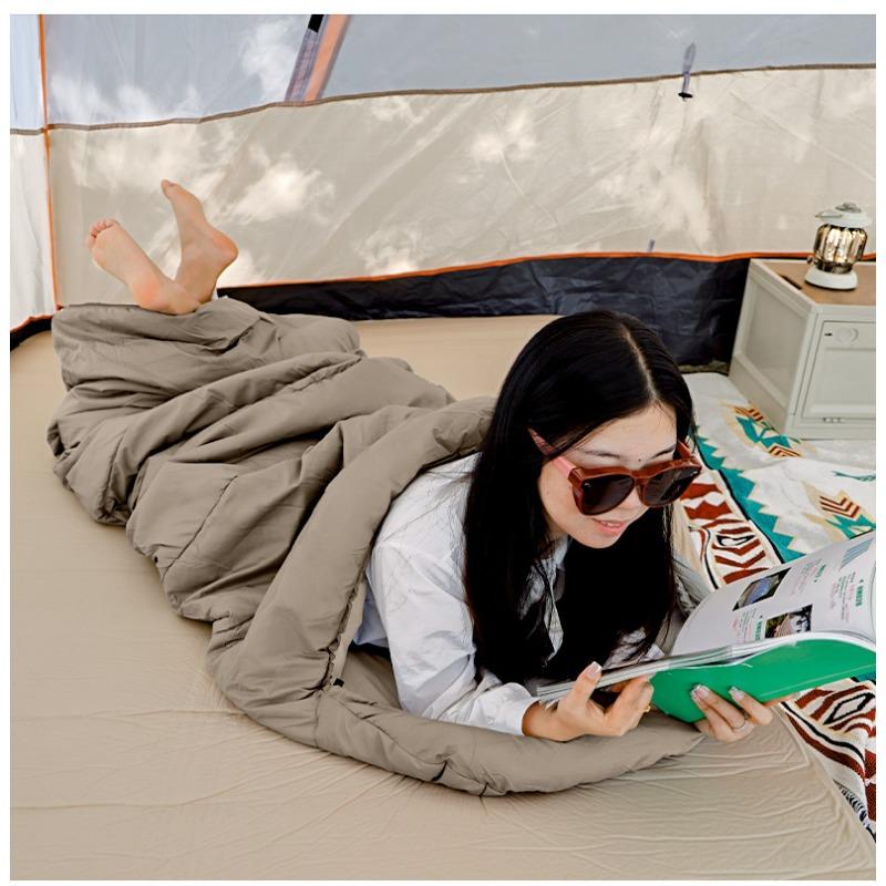 Спальный мешок для кемпинга на открытом воздухе, всесезонный, универсальный, холодостойкий, теплый, хлопковый, удобный спальный мешок (190+30)*75см