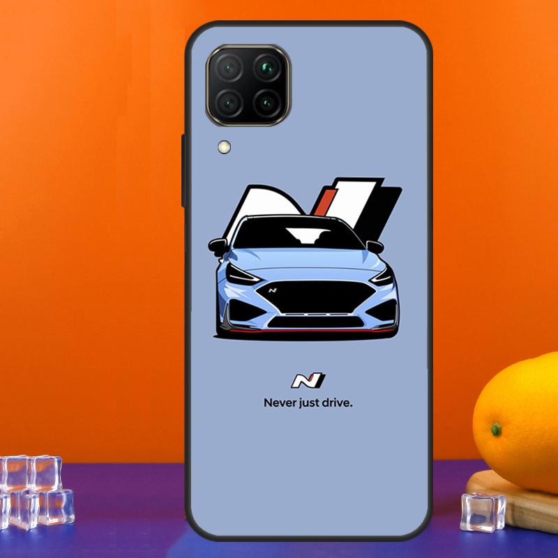 blue car I30N For Huawei Nova 12s 12i 11i 5T 9 10 SE Y91 Y90 Y60 Y70 Y72 Y61 P60 Pro P20 P40 P30 Lite Case