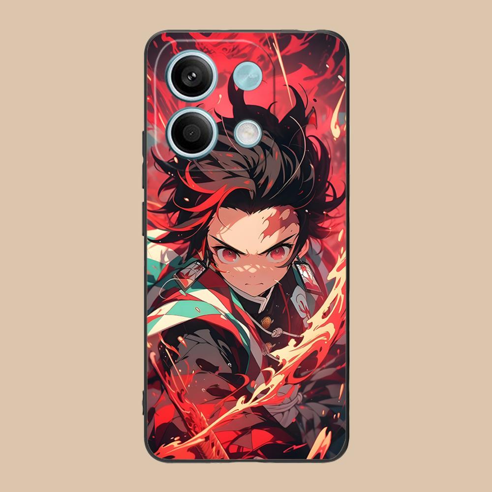 Demon Slayer Tanjiro Phone Case for Xiaomi 15 14 13 12 Mi 11 T Ultra Lite Pro S X 5G Colour Printing Cellphones Cover Smartphone