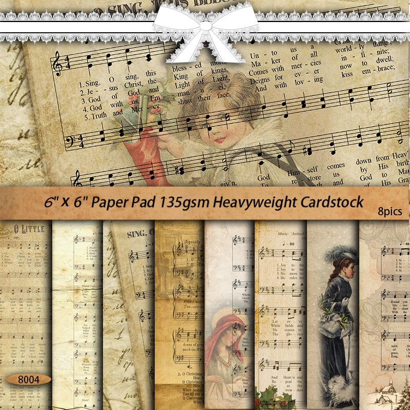 KuaJing LePu 8 Листов Двусторонние Стикеры-Наклейки для Коллажа в Дневнике DIY