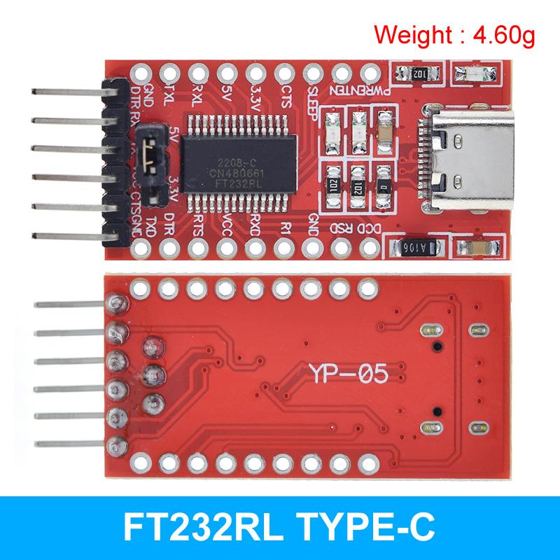 TZT 1/2/5PCS FT232RL FTDI USB 3.3V 5.5V to TTL Serial Adapter Module for Arduino FT232 Pro Mini USB TO TTL 232