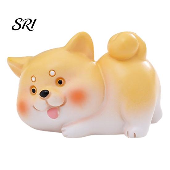 Dog Lover Gift Idea Mini Resin Figurine Cartoon Puppy Statue Tiny Cake Topper Versatile Decoration for Fairy Garden DIY Crafts Birthday Party