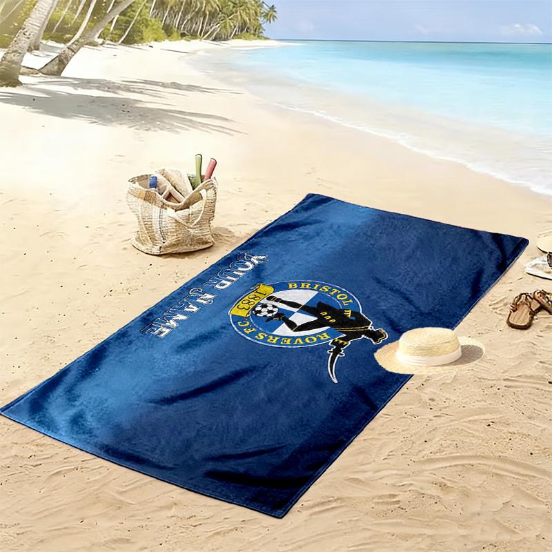 Bristol Rovers F.C Print Beach Towel, Large Soft Quick Dry Towel for Beach Camping Swimming