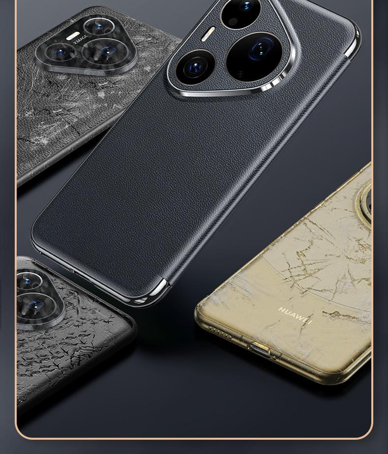 Магнитный умный флип-чехол из кожи для Huawei Pura 90 Pro: Полное покрытие, защита от падений для Pura 90 Max